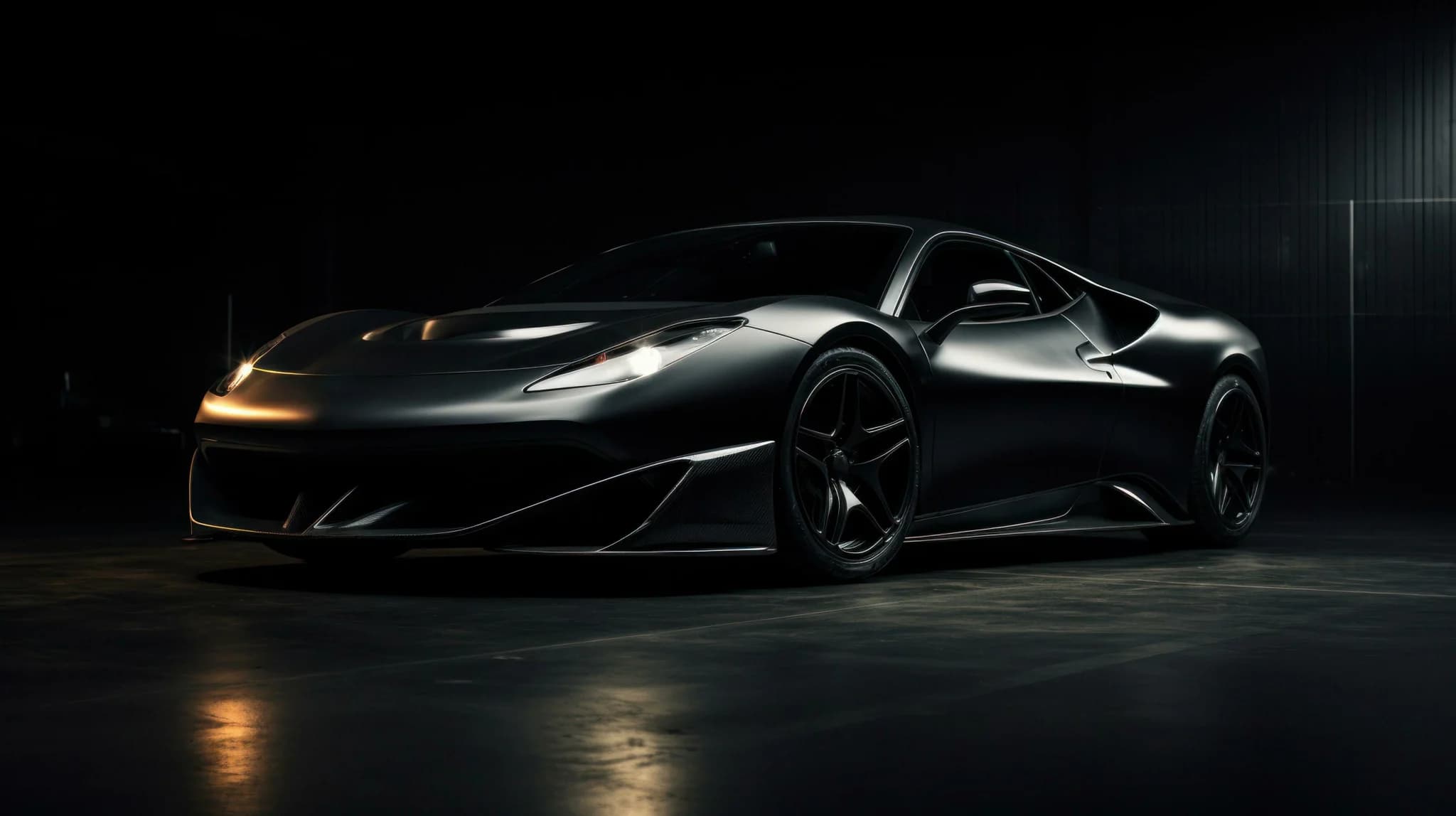 A luxurious black sports car detailed at Shinex Car Spa