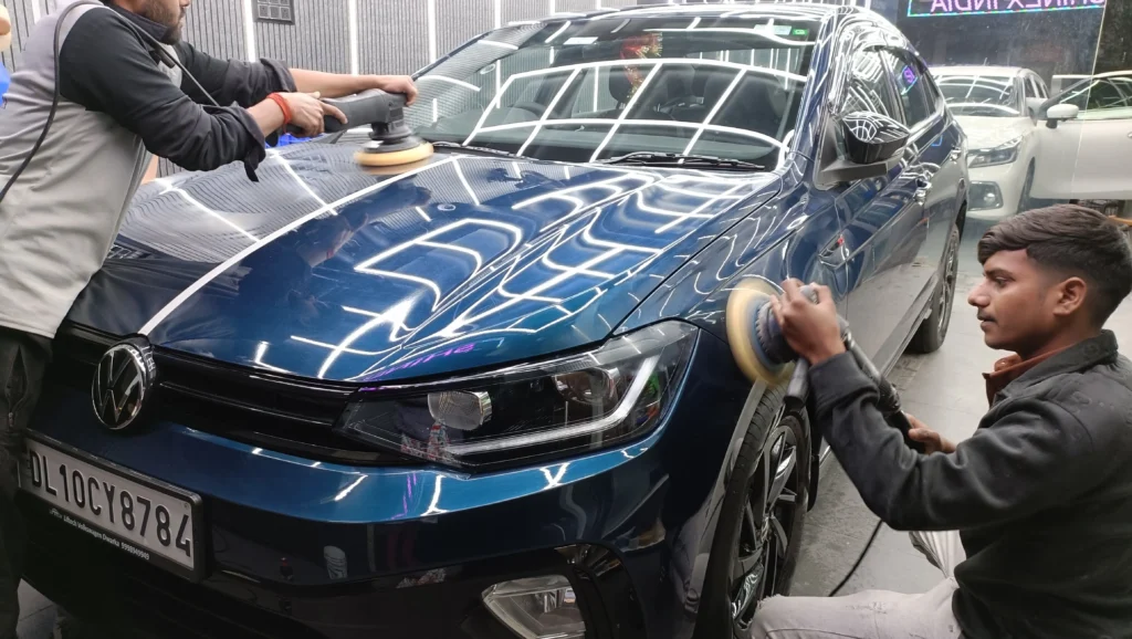 rubbing and polishing in Delhi NCR at shinex car spa